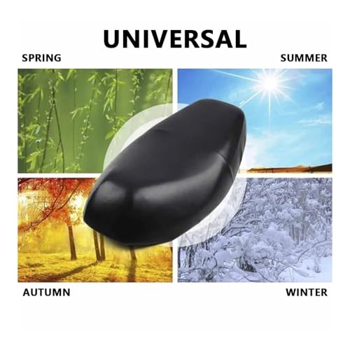 Housse de selle moto universelle anti-déchirure en PU noir résistant