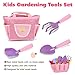 CUTE STONE Kids Gardening Set, Garden Toys with Metal Kids Rake, Shovel, Trowel, Watering Can, Gloves, Tote Bag, Gardening Kit for Toddlers, Outdoor Playset Spring Summer Toys for Girls Boys