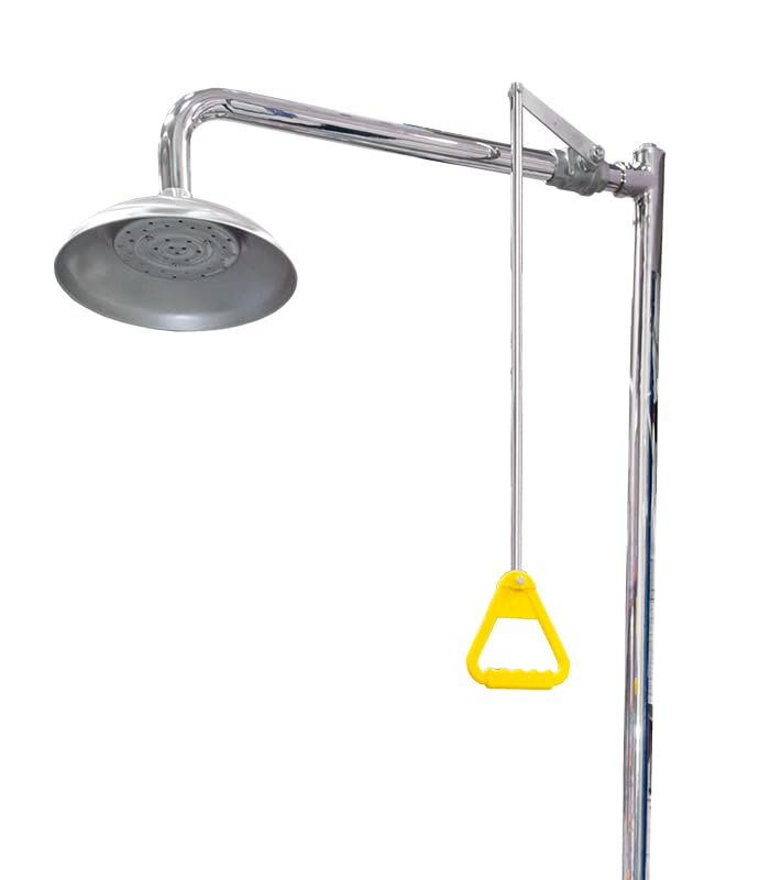 Lavaojos de Emergencia con Poste a Suelo, Ducha y Pedal – Protección Completa y Eficiencia en Emergencias