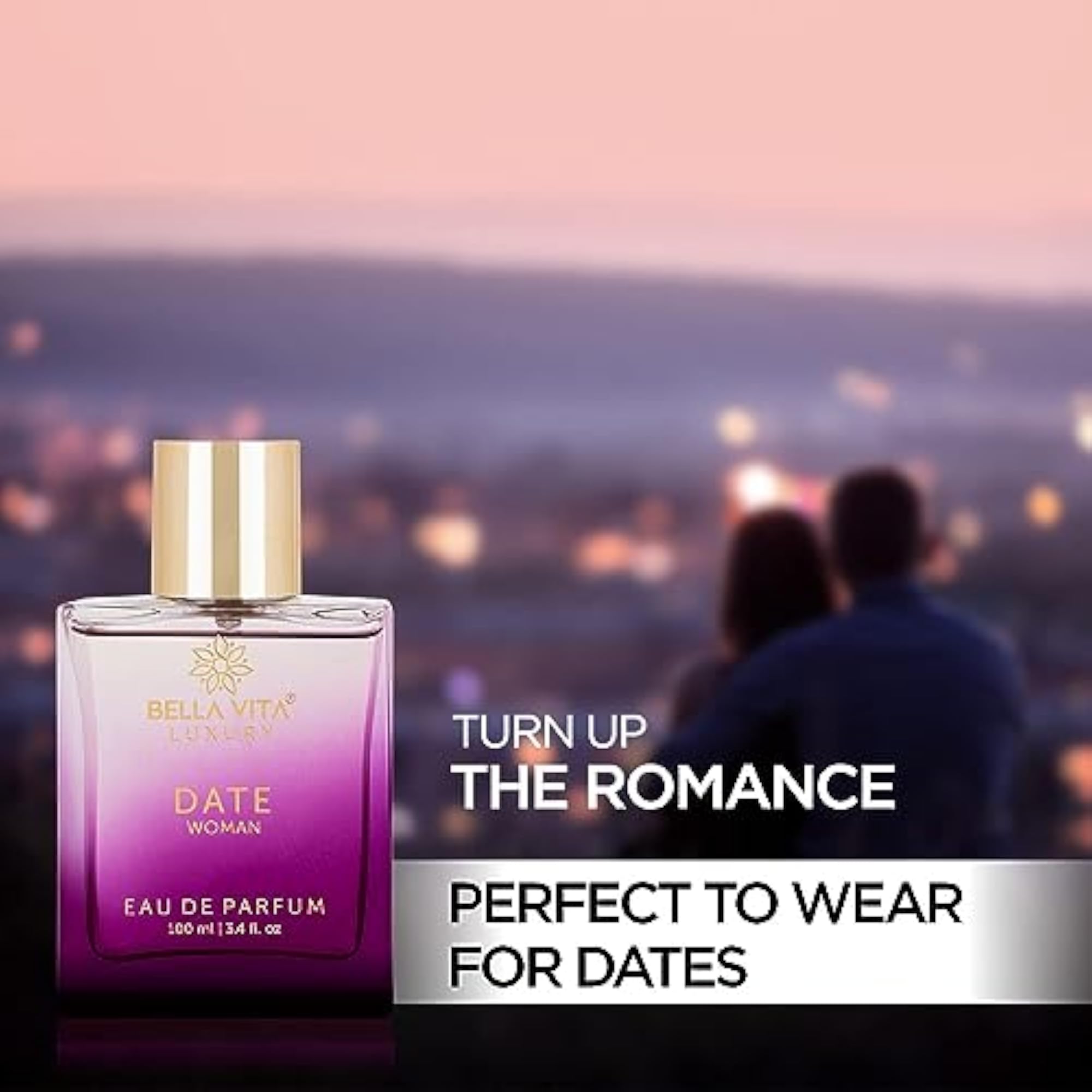 Women's Date Eau De Liquid Perfume with Pink Pepper, Jasmine & Vanilla