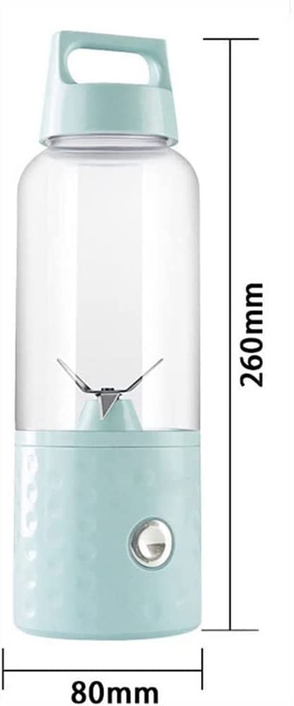 Przenośny blender do koktajli i smoothie, ładowany przez USB blender osobisty, miniaturowy ręczny blender do soków w podróży, do sportu, do kuchni (kolor: różowy) (niebieski)