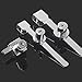 Sliding Glass Door Ratchet Lock,Locks for Glass Display Case with Chrome Finish, Security, Keyed Alike Showcase Display-2PACK
