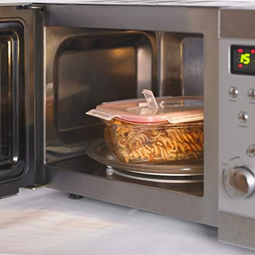 Neo® Glass Oven Microwave Safe Food Storage Container Set with Air Vent Lids (3 Piece)