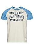 vintage herrenschuhe VINTAGE GYM ATH RAGLAN TEE M1011624A SUPERDRY Thrift Blue Marl/Oatmeal Marl 3XL Herren