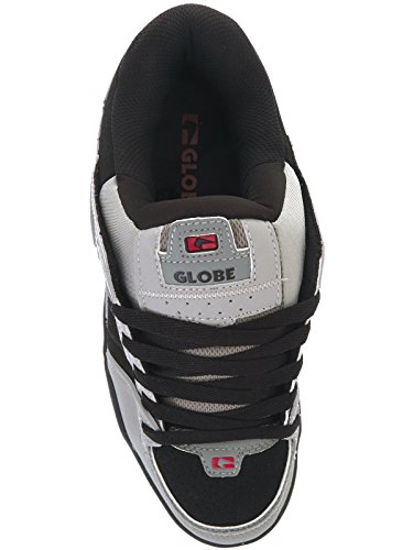 Image of Globe Fusion Skateboard Shoes, Grey Grey Black Red, 10.5