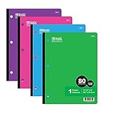 3 Pk, BAZIC 581 College Ruled 80 Sheets Wireless Notebook