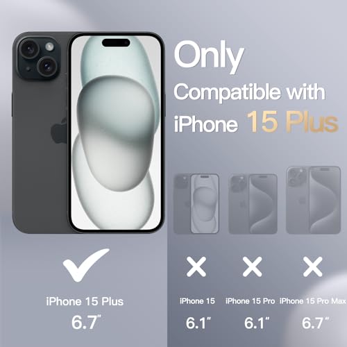 Image of JETech Silicone Cover Case for iPhone 15 Plus 6.7-Inch, Silky-Soft Touch Full-Body Protective Phone Case, Shockproof Cover (Navy)