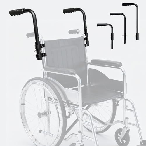 Sapbontchi Wheelchair Handle Extenders (400lbs Weight Capacity) Adjustable Wheel Chair Accessories Adults - Stroller Handle Extender Extension for Wheelchair Rallator & Stroller (Quick Adjustment)