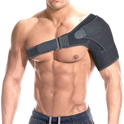 YIKANGHENG Shoulder Brace, Adjustable Large Size Shoulder Support for Men and Women Spoorts and Relife of Pain (Black) Cover