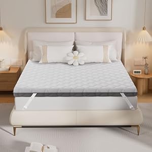 Vipbear Matratzen Topper 90 x 200 cm H2/H3, 8 cm Dicke, beidseitig verwendbare Gel-Memory-Schaum-Matratzen... atmungsaktiv und kühl, Oeko-TEX-Zertifiziert, hautfreundlicher Stoff
