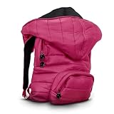 Xclusive Line by MORIKUKKO Mochila con capucha, mochila para adolescentes y adultos, 33 x 7 x 40 cm, 10,5 l, ideal para la universidad y la escuela, mochila con compartimento para portátil, Rojo con