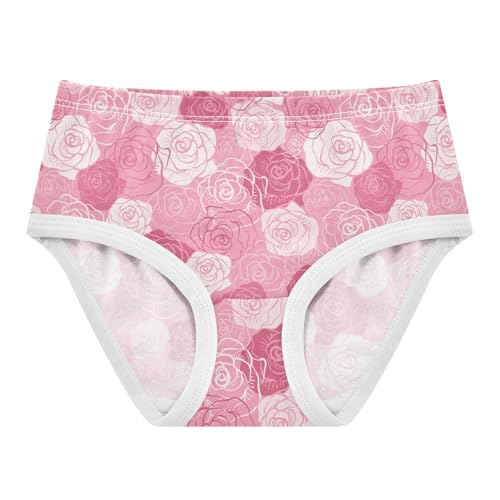 Little Girl Underwear Toddler Panties Kids Undies Rose Flower Floral Soft Cotton Briefs 2T-8Y