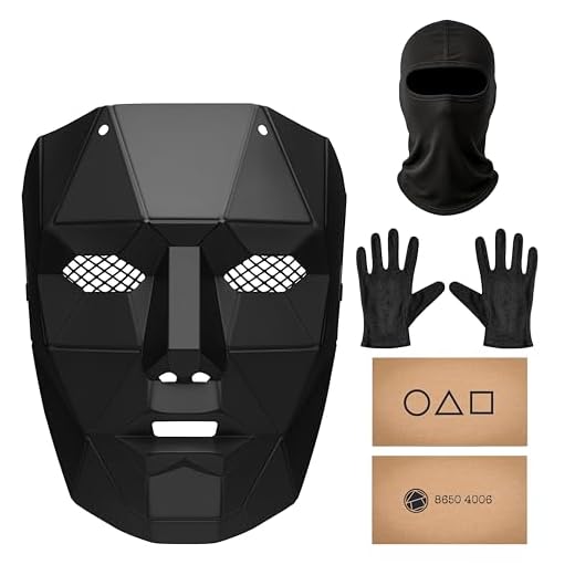 Balinco Game Kostüm-Set für Erwachsene & Jugendliche – Enthält Boss Maske, Sturmhaube, schwarze Handschuhe & Spielkarte für Halloween, Fasching, Karneval, Mardi Gras & Mottopartys
