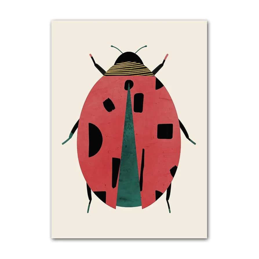 てんとう虫　アクリルガッシュ　イラストレーション　絵画 てんとう虫 アクリルガッシュ イラストレーション 絵画 水彩画