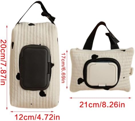 Bear Designings Hanging Wet Wipe Bag Embroidered Bear Wet Wipe Easy Access Essential for Outdoors Diaper Attachments - 4