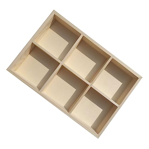 BUGUUYO caja de almacenamiento de madera de pigmentos de acuarela caja de herramientas vestidor cajas almacenaje caja almacenaje caja del compartimento de pigmentos