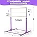 Oneofics Gymnastics Bar, 3’ to 5’ Adjustable Height Gymnastic Horizontal Kip Bar for Kids Age 3-15 Home Gym Indoor Equipment (Purple)