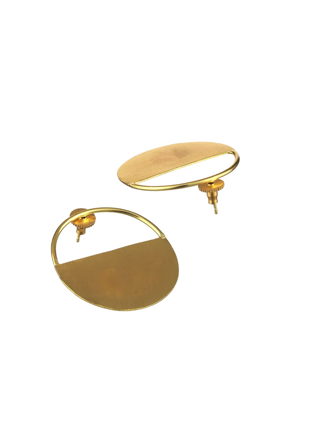Women's Minimal Round Solid Plated Earrings