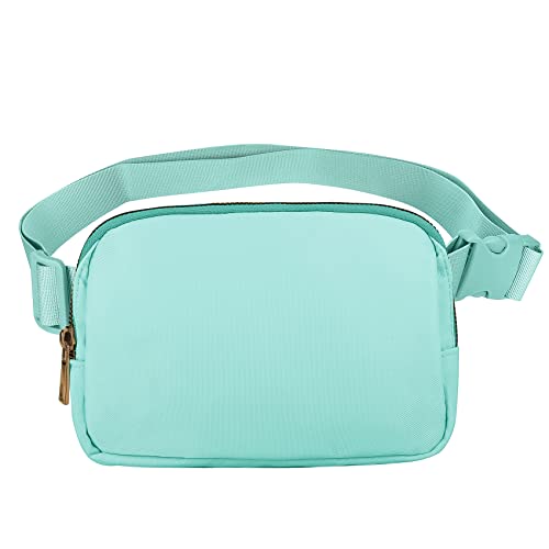 Image of VOROLO Fanny Pack For Women And Men Crossbody Bag Belt Bag Light Green | Adjustable Strap Graduation Gifts Lightweight Travel Running