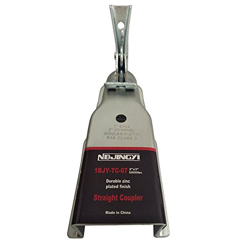 NBJINGYI Straight Trailer Coupler for 2" Ball and 3" Channel Tongue, 5,000 lbs Gross Weight Capacity, Zinc-Plated Steel for Equipment and Tandem Axle Trailers by NBJINGYI - Image 4