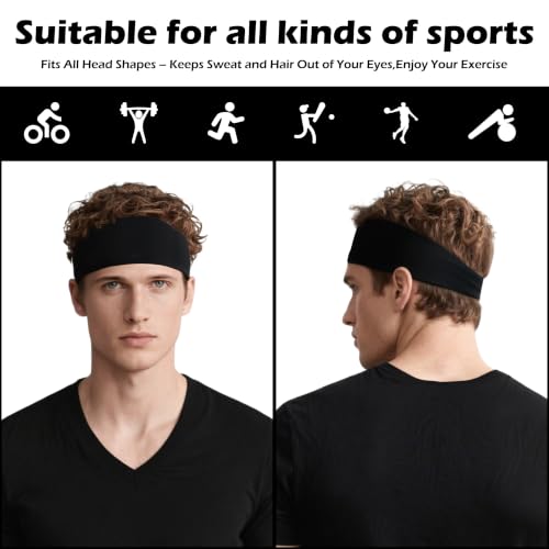 Image of Headbands for Men 6PCS, Summer-Exclusive Lightweight Hair Men Head Bands