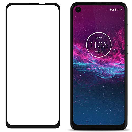 Coveron [3 Pack] Tempered Glass For Motorola Moto One Action/Moto One Vision Screen Protector, Anti-Scratch Edge To Edge Black Rim Coverage #TOP5