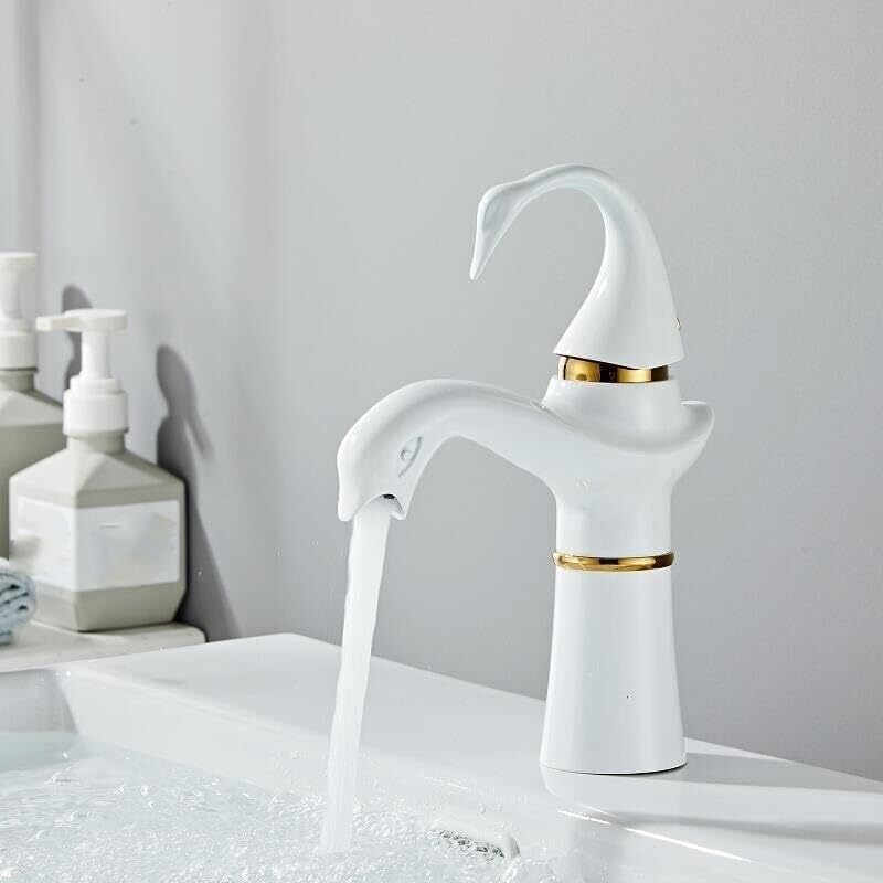 Grifo latón de baño negro para solucionar fugas en lavabo