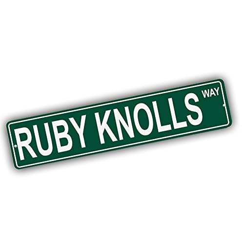 Brotherhood Aluminum Street Sign for Ruby Knolls - Wyoming Man Cave Decor