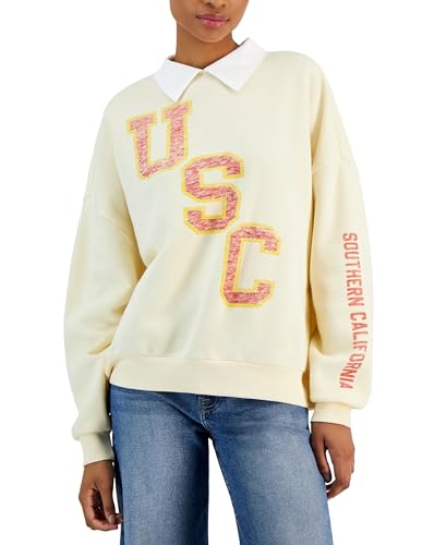 Grayson Threads Juniors USC Collared Sweatshirt Beige XL