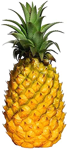 Fake Pineapple Ornament Artificial Pineapple Figurine Fake Fruit Statue Simulation Fruits Vegetables Photo Prop For Hawaiian Luau Tropical Summer Party Props - Yellow, Size S #TOP1
