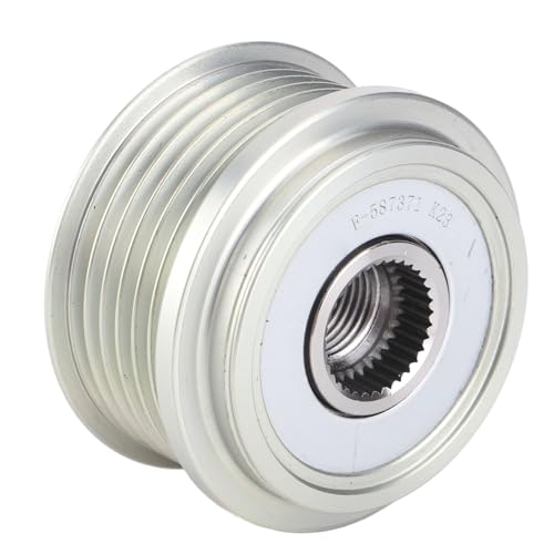 Tbest Poulle D'embrayage de L'alternateur F587371 Transmission Lisse Haute Performance Pièce de Remplacement de Fonte en Fonte Durable pour Accent Creta Kona