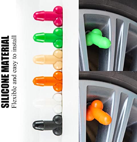 Prank Valve Stem Caps, 8 Pack Luminous Universal Valve Stem Cap Perfect Prank-Gag Gift-Tire Cap Great For Pranks Bachelorette Parties Dust Prevention Fits Cars, Motorcycles (8Pcgreencaps) #TOP3