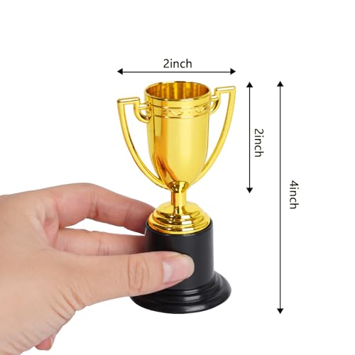 zzyfgh mini gold award trophy cup for kids and adults 4 inch plastic trophies for sports party favors tournaments competitions