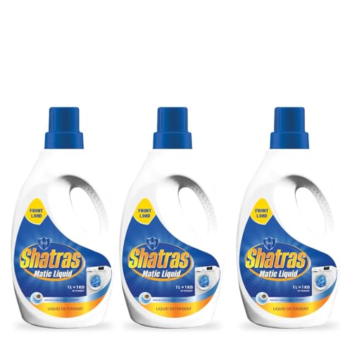 Image of SHATRAS Matic liquid Detergent for fabric care, 100% Tough Stain Removal In Front Load Machines, For All Types Fabric (Blue 3)