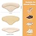 4 Pairs Heel Pads Heel Grips Liner for Loose Shoes, Heel Cushion Pads Heel Inserts for Shoe Too Big Men Women- Ultra Soothing Heel Protectors for Heel Pain, Heel Slipping, Blisters, Friction