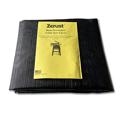 Zerust Rust-Preventive Table Saw Cover 63"x45"x19" Black