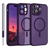 Custodia Cover magnetica per iPhone 14 Pro Max Compatibile con MagSafe viola
