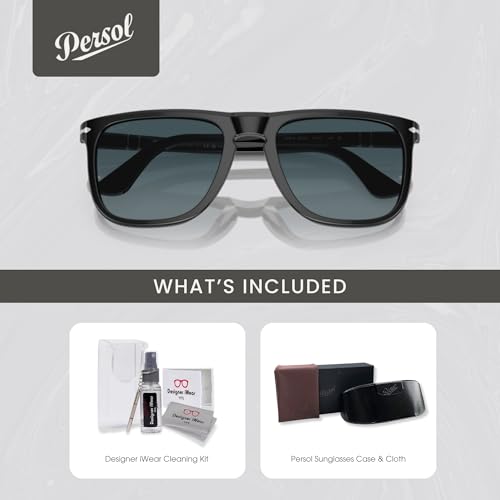 Persol PO3336S Aviator Sunglasses for Men for Women +BUNDLE with ACCESSORY EYEWEAR KIT2