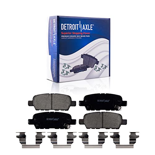 Image of Detroit Axle - Brake Kit for 2014-2020 Nissan Rogue 2017-2022 Rogue Sport, | Disc Brake Rotors Ceramic Brakes Pads w /o Third Row Seating Front and Rear 2018 2019 Replacement