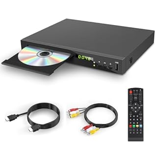 Lettore Blu Ray per TV, JOVELL Lettore DVD Blu Ray Full HD, Riproduce DVD Multi-Regione e BluRay Regione B/2, Supporta Unità Flash USB, Lettore CD DVDs Blu-ray con Uscita Coassiale HDMI AV