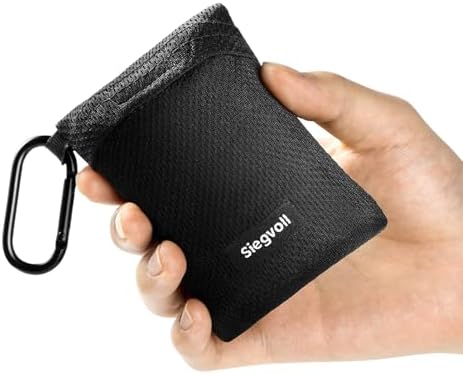 Siegvoll Picknickdecke Klein 2-3 Personen, Ultraleicht Stranddecke Schwarz | Ultradünne, tragbare Outdoor Decke mit Karabiner. Perfekt für Strand, Camping, Wandern & Reisen