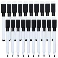 10 Whiteboard-Marker Schwarz – Abwischbar, Magnetisch, Trocken, Feine Spitze