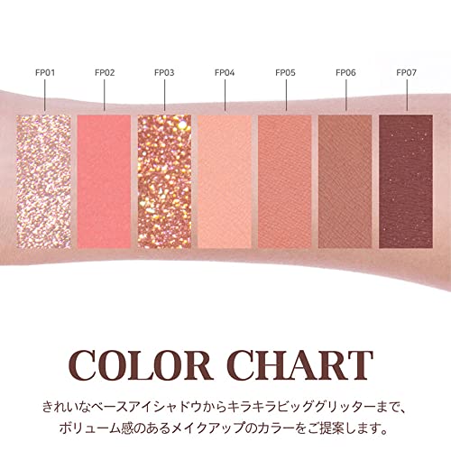 Coringco Shimmer Idoll Eyeshadow Palette Receipe Note 7Color Eye Makeup Cute Glitter Sparkle Korean Eye Makeup Korean Cosmetics (01 Pitch Flat Pie) #TOP6