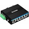 Outdoor PoE Switch 5port Gigabit Ethernet Switch with DC12V-48V Voltage Input and DC48V Output 30W PoE+ Switch Total 120W Budget Din-Rail Unmanaged Network Switch for Solar Power System