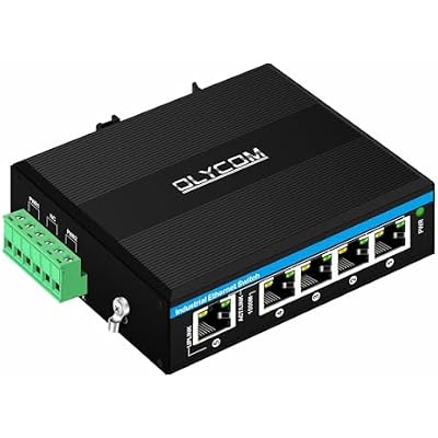Outdoor PoE Switch 5port Gigabit Ethernet Switch with DC12V-48V Voltage Input and DC48V Output 30W PoE+ Switch Total 120W Budget Din-Rail Unmanaged Network Switch for Solar Power System