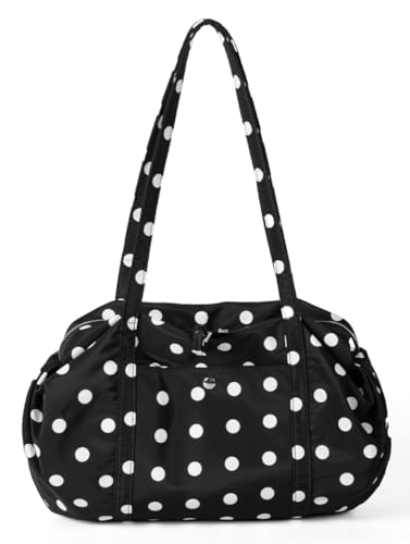 Bolso hobo flojo con estampado de lunares para mujer, bolso cruzado bajo el brazo, bolso de mano para viaje, trabajo y playa miniatura 1