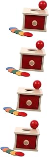 ibasenice 4 Conjuntos Montessori Ajuda De Ensino Moeda Pré-Escolar Montessori Brinquedos Moeda Gota Brinquedo Habilidades Motoras Treinamento Brinquedo Gota Jogar Brinquedos Ferramenta