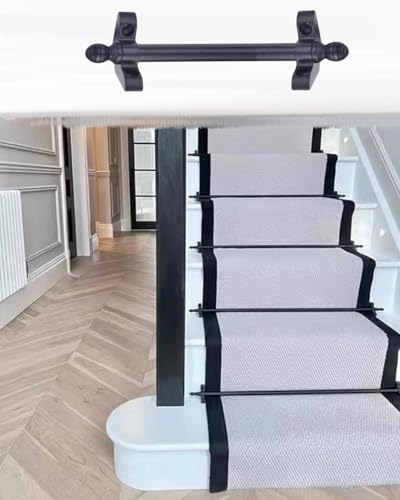 Tringles d'escalier noires en laiton, l'esprit maison de famille