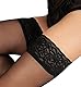 BANANALU 20 Den halterlose Strümpfe Spitzenbund 9 cm Blumenmuster sexy Overkniestrümpfe Flirt 20 Bianco M/L