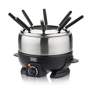 KHG Elektro-Fondue FO-800SE Edelstahl Silber 8 Personen
